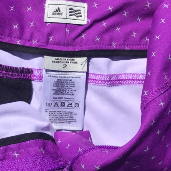 Adidas purple shorts size 2 - Picture 4 of 4
